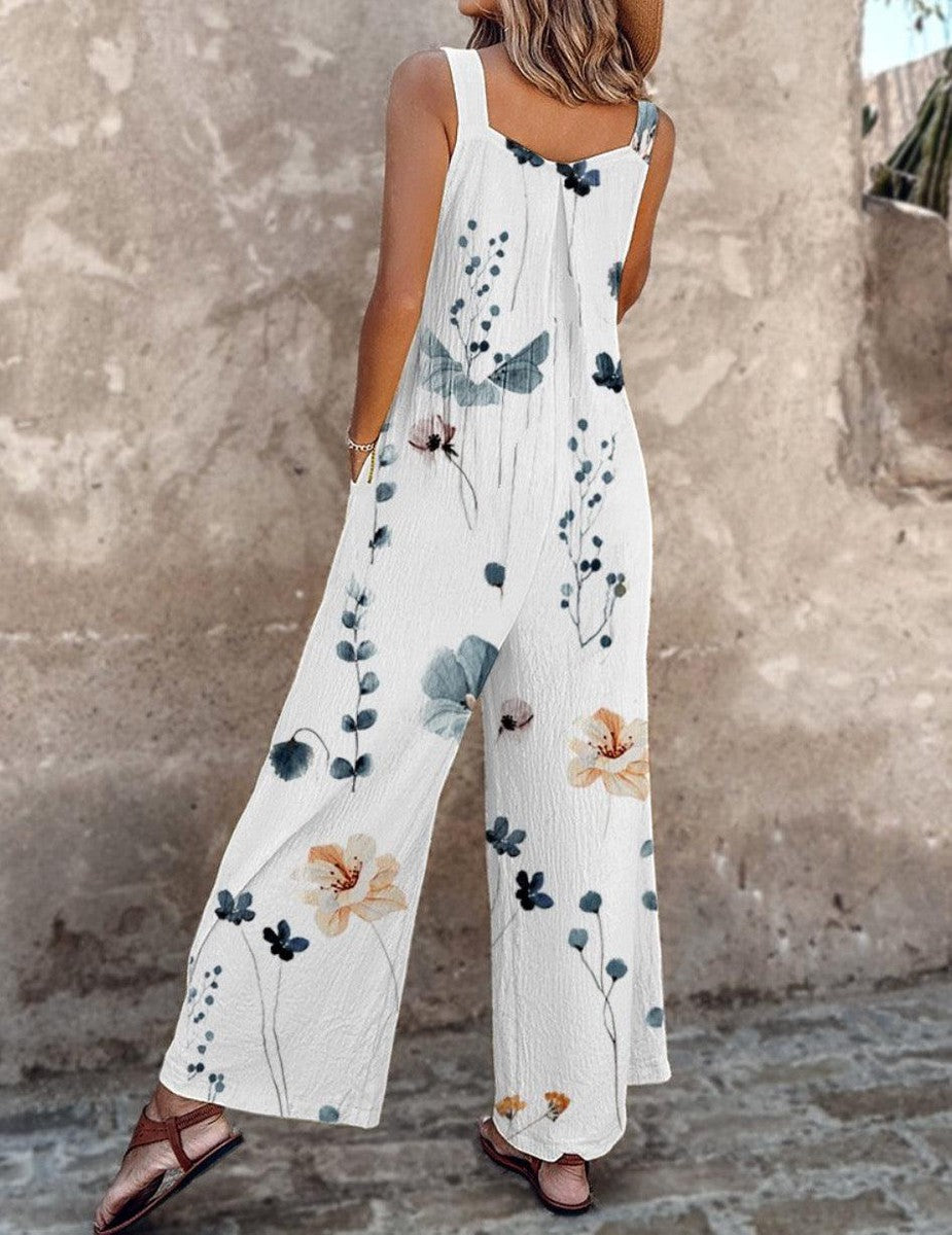 Teresa - Work Jumpsuit with Print