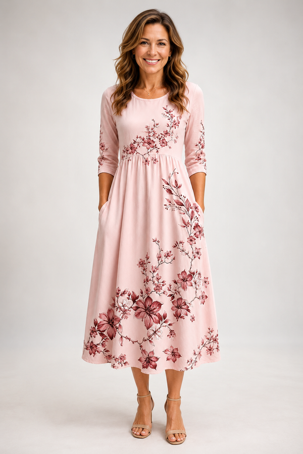 Liora-Floral Midi Dress