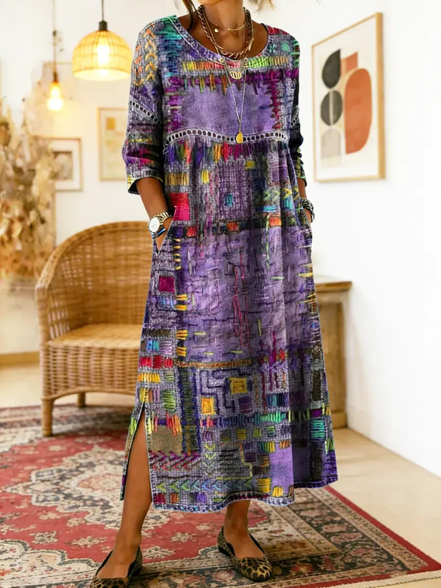 Beth - Artisan Patchwork Maxi Dress