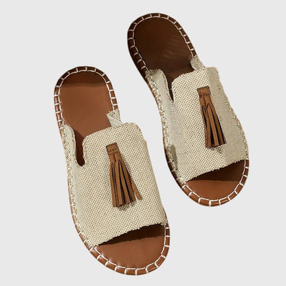 Nathalie | Bohemian Sandals with Pom Poms