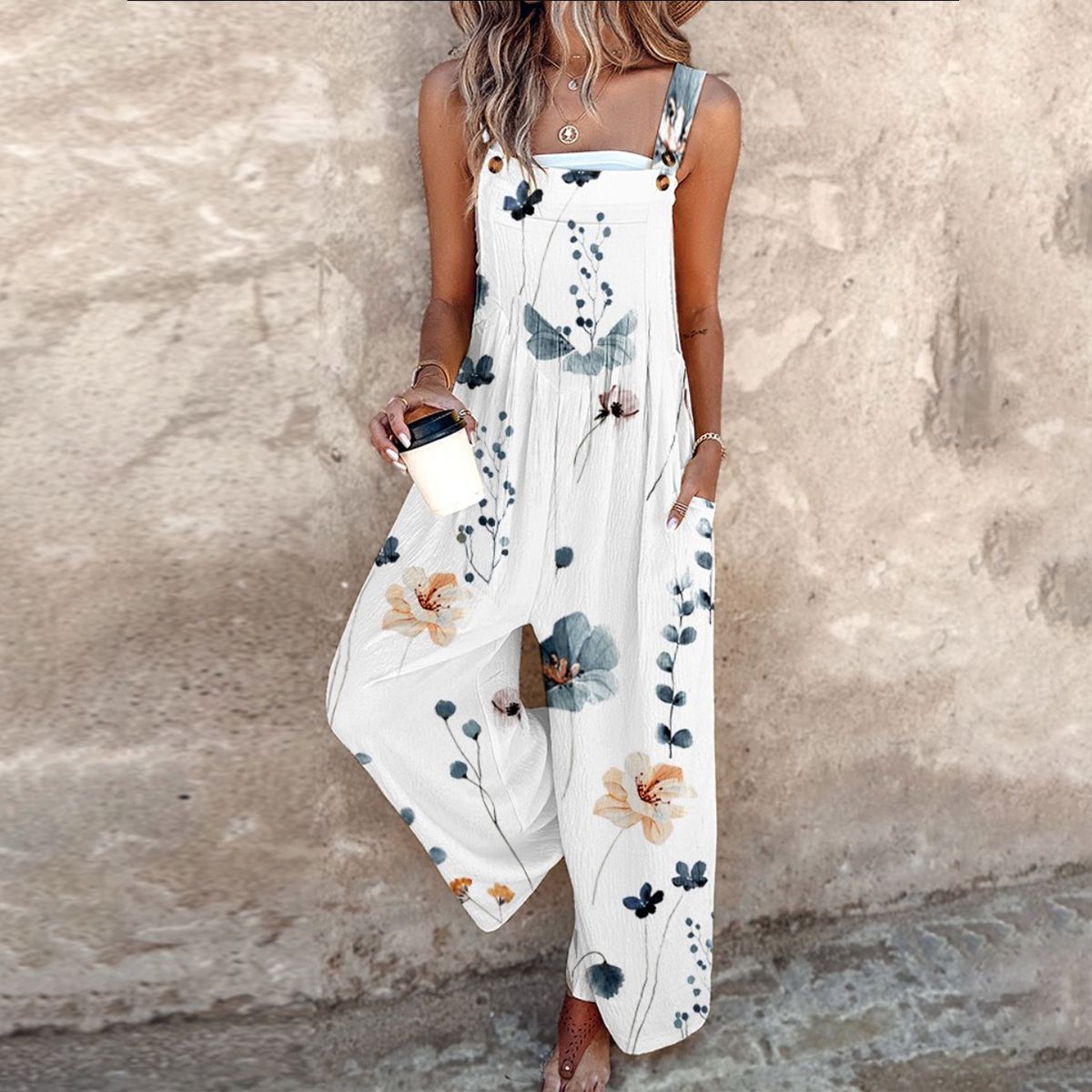 Teresa - Work Jumpsuit with Print
