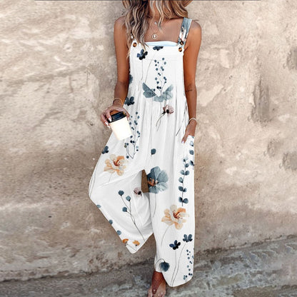 Teresa - Work Jumpsuit with Print