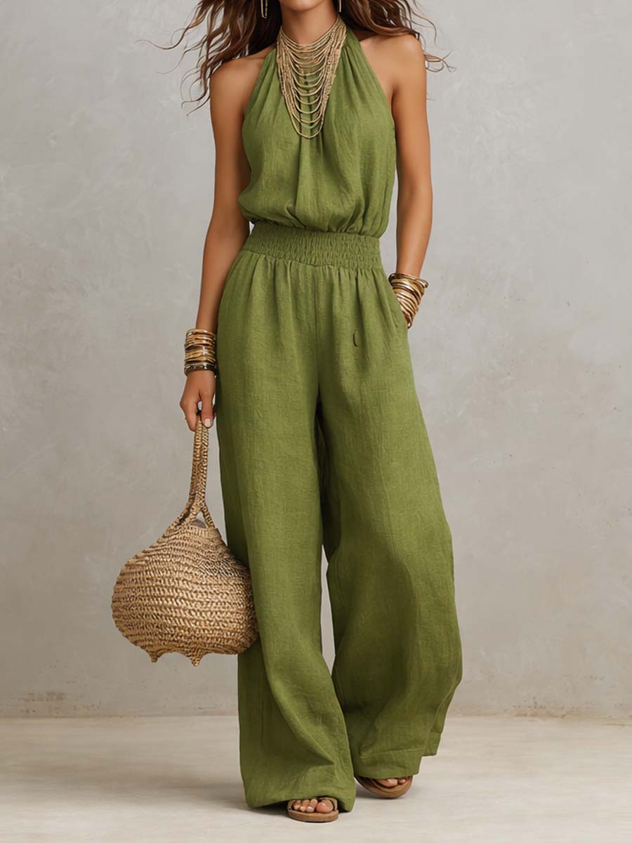 Corvina™ | Elegant Halter Neck Jumpsuit