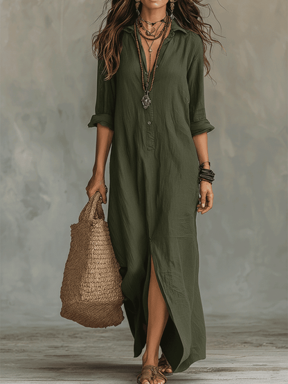 Harriet | Timeless Button Maxi Dress