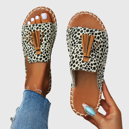 Nathalie | Bohemian Sandals with Pom Poms