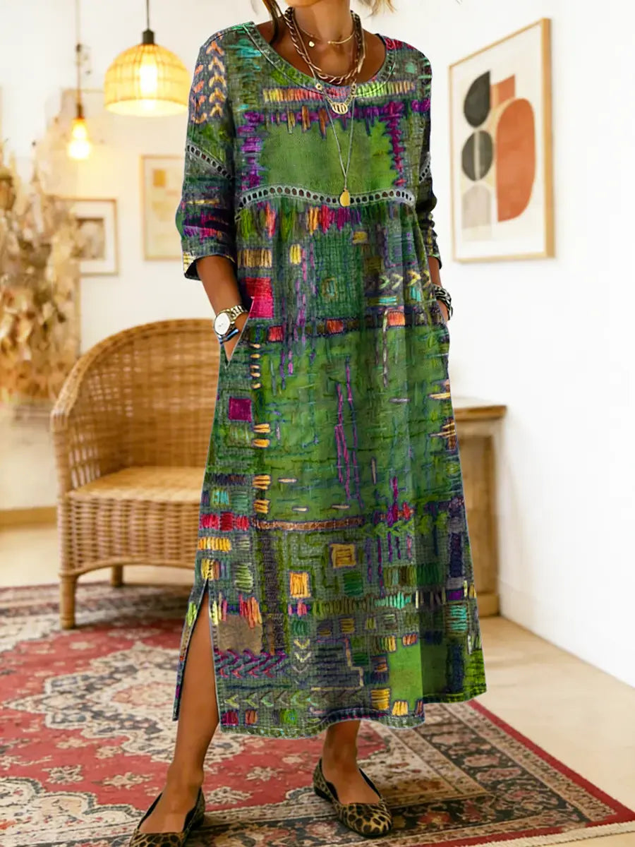 Beth - Artisan Patchwork Maxi Dress