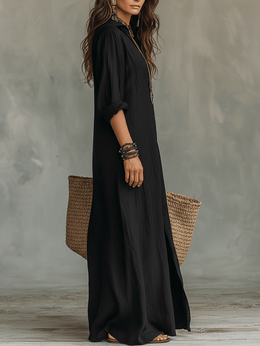 Harriet | Timeless Button Maxi Dress