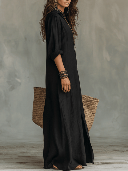 Harriet | Timeless Button Maxi Dress