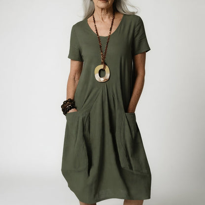 Céline™ — Fluid Elegance Dress with Enhanced Tummy