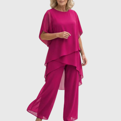 Linda | Set with Draping Palazzo Trousers