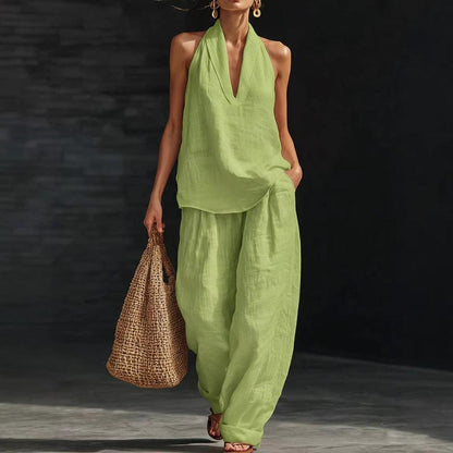 Ainhoa | Two-Piece Set with Linen Texture