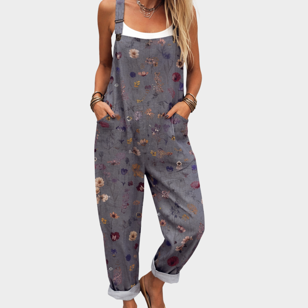 Nina - Work Jumpsuit with Print