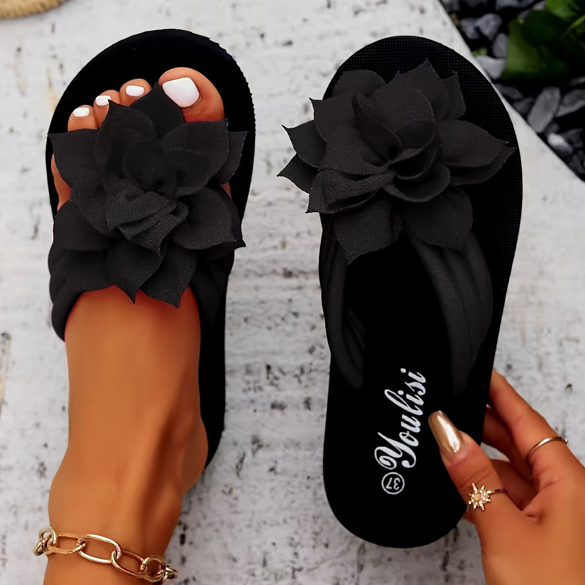 Livia | Elegant Floral Sandals