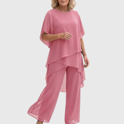Linda | Set with Draping Palazzo Trousers