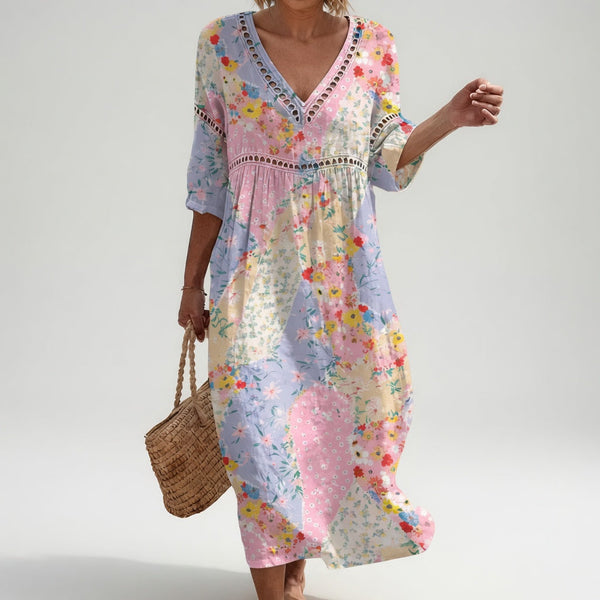 Lysiane™ — Flowing Floral Dress with Summer Charm