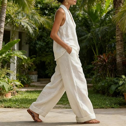 Ainhoa | Two-Piece Set with Linen Texture