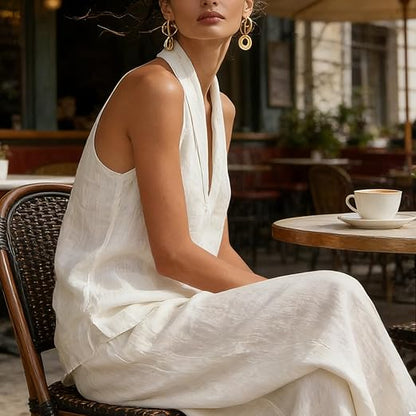 Ainhoa | Two-Piece Set with Linen Texture