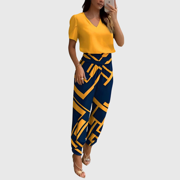 Jennifer™ | Trendy blouse and trousers set