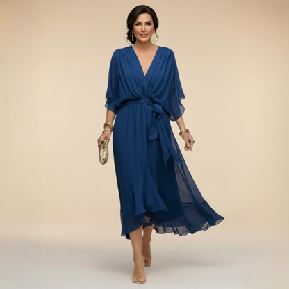 Macey - Lightweight Wrap Midi Dress