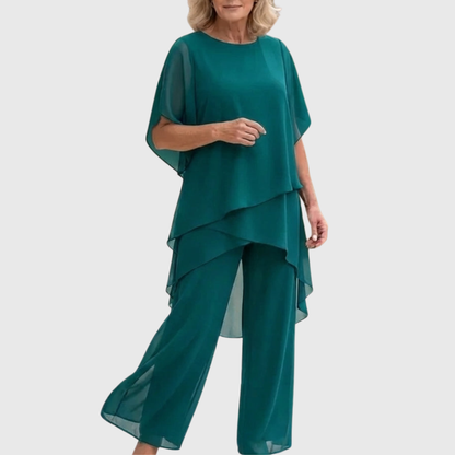 Linda | Set with Draping Palazzo Trousers