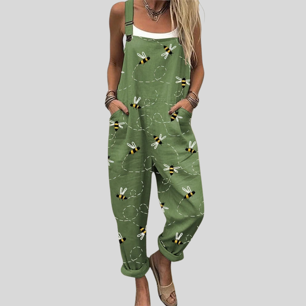Sara - Lightweight Strappy Trousers with Cheerful Style