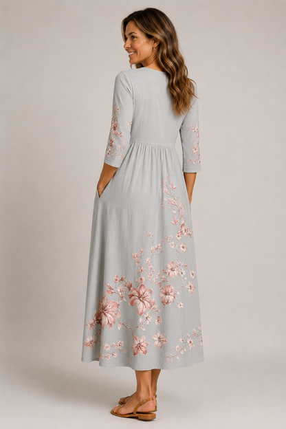 Amelie-Floral Midi Dress