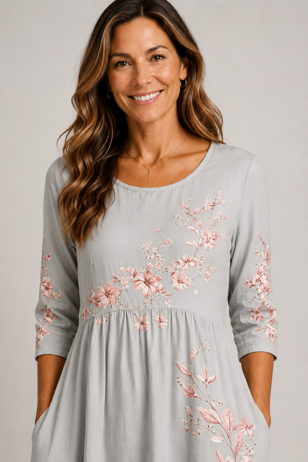 Amelie-Floral Midi Dress