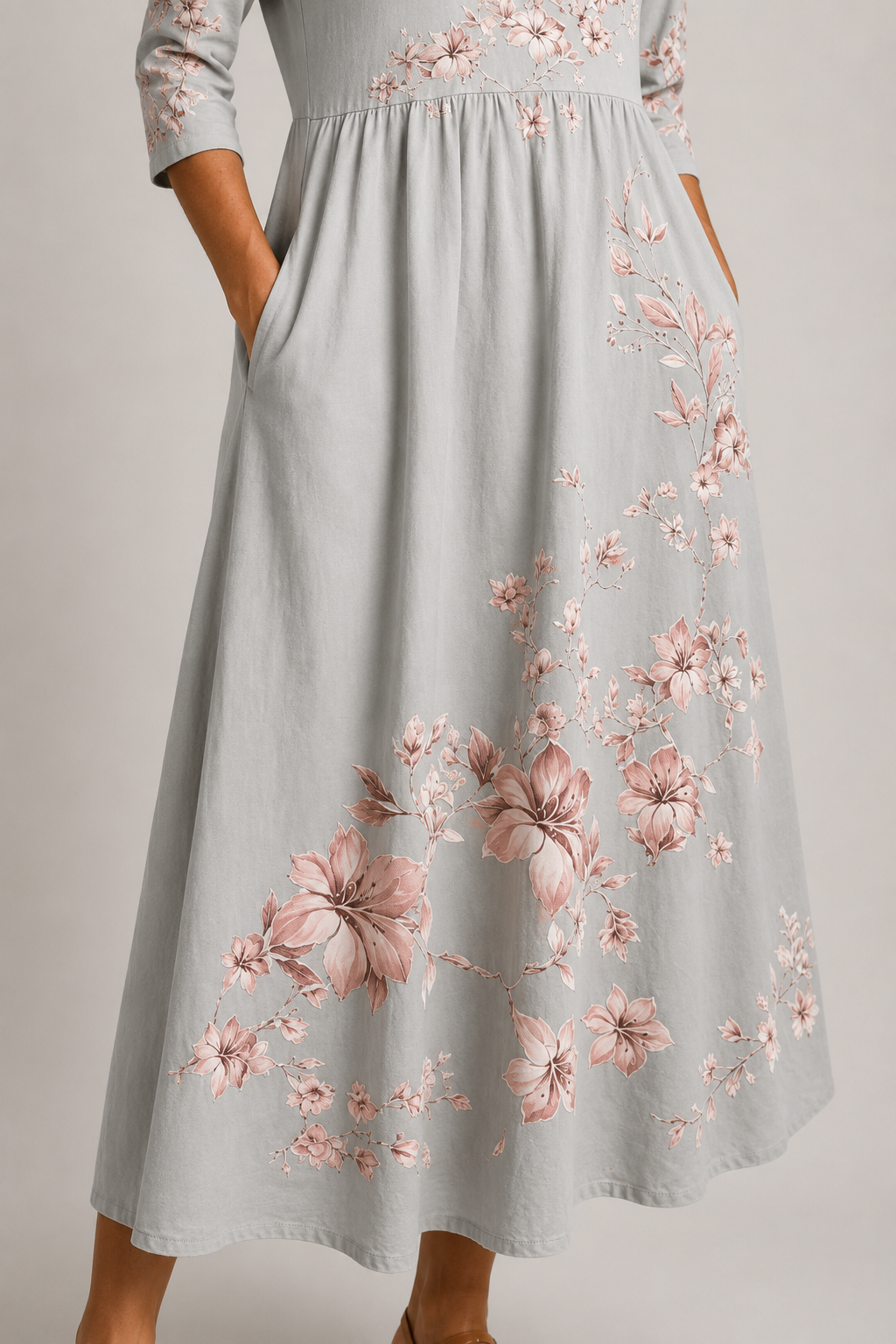 Amelie-Floral Midi Dress