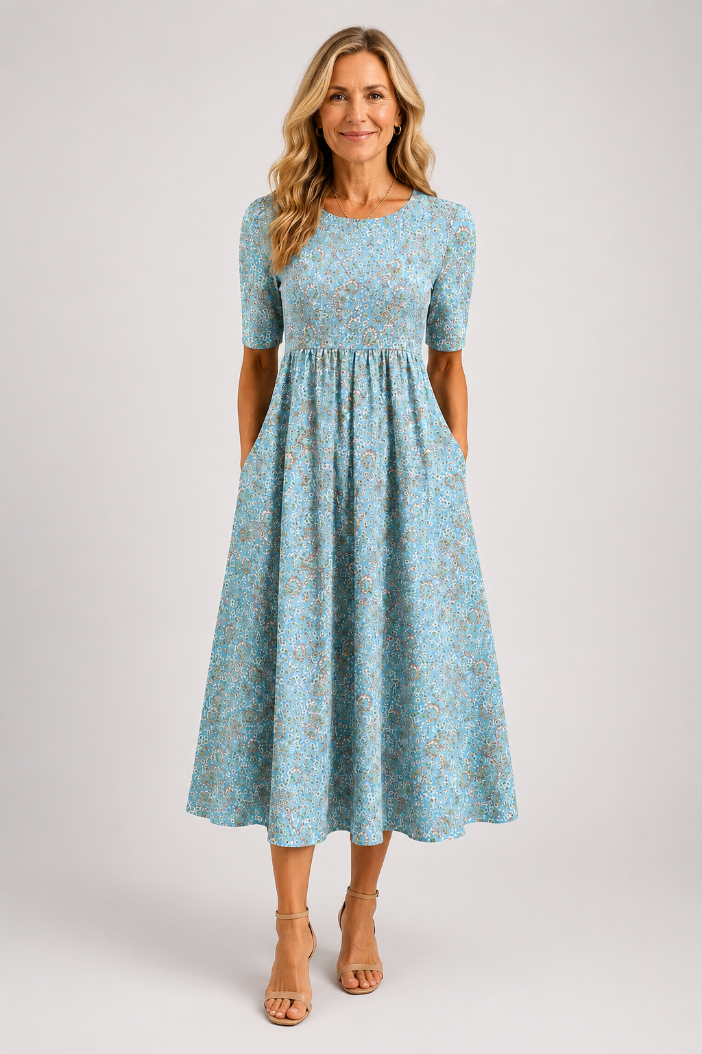 Maribel-Paisley Midi Dress