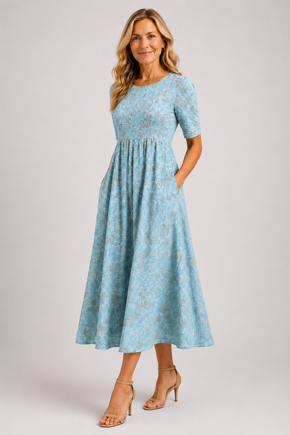 Maribel-Paisley Midi Dress