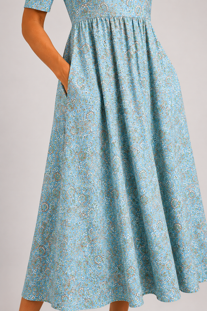 Maribel-Paisley Midi Dress
