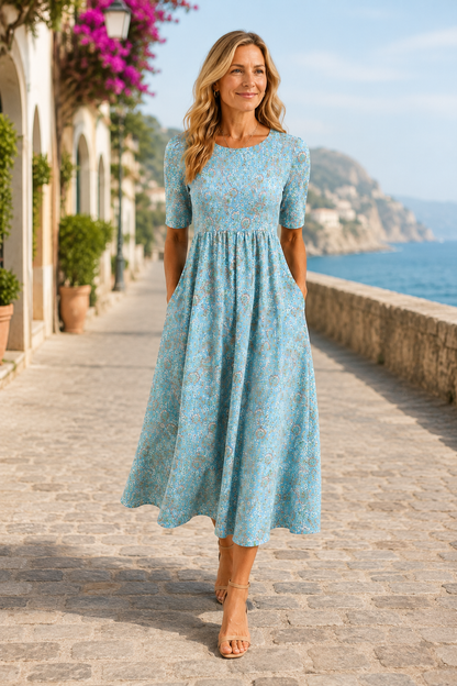 Maribel-Paisley Midi Dress
