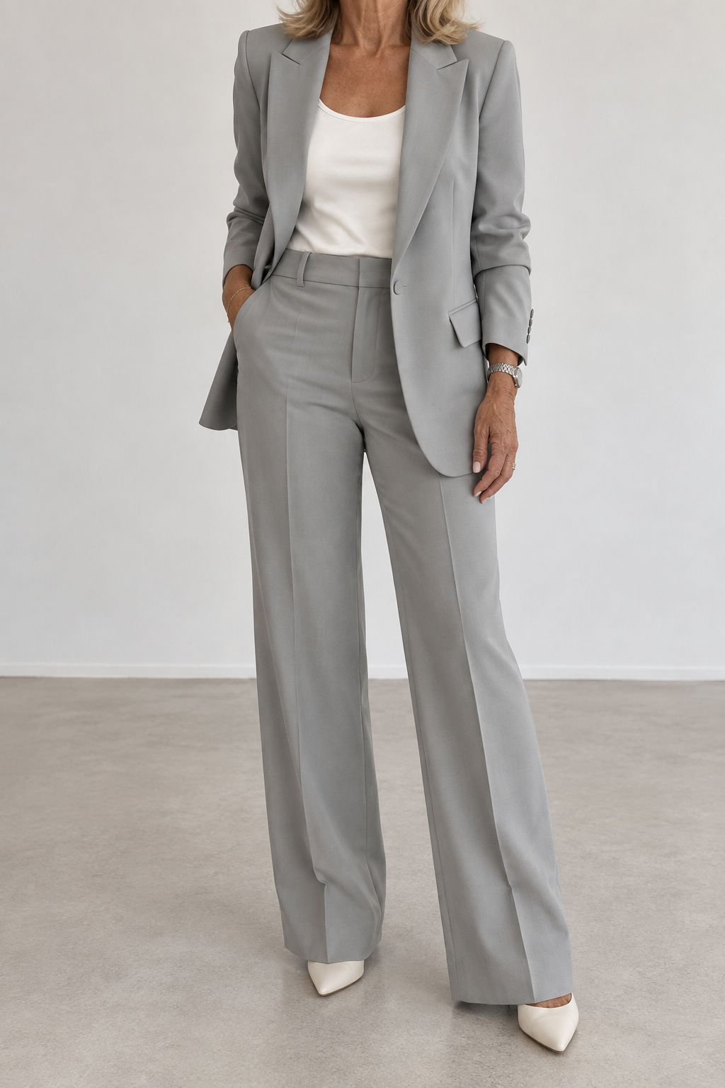 Aria | Women's Wide-Leg Flare Blazer Pant Suit Set