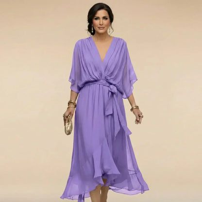 Macey - Lightweight Wrap Midi Dress