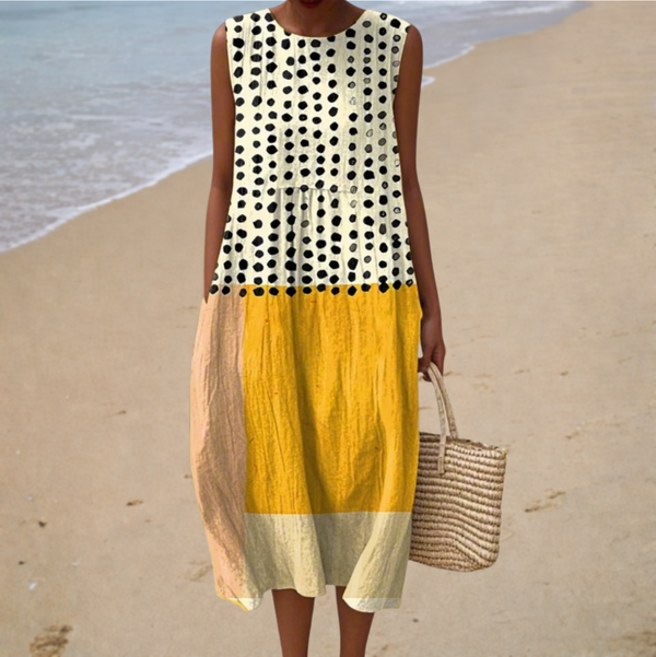 Comfortable Summer Dress Without Sleeves