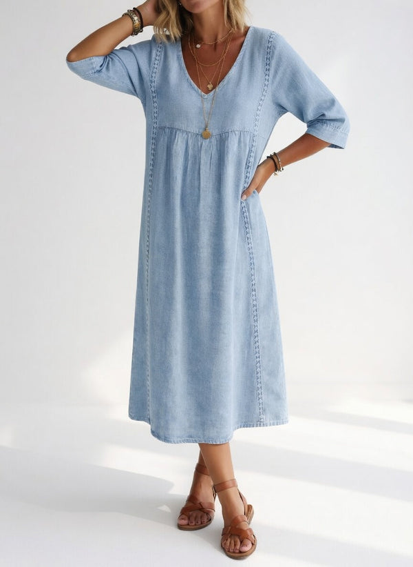 Lioréa™ — Elegant Casual Fluid Midi Dress