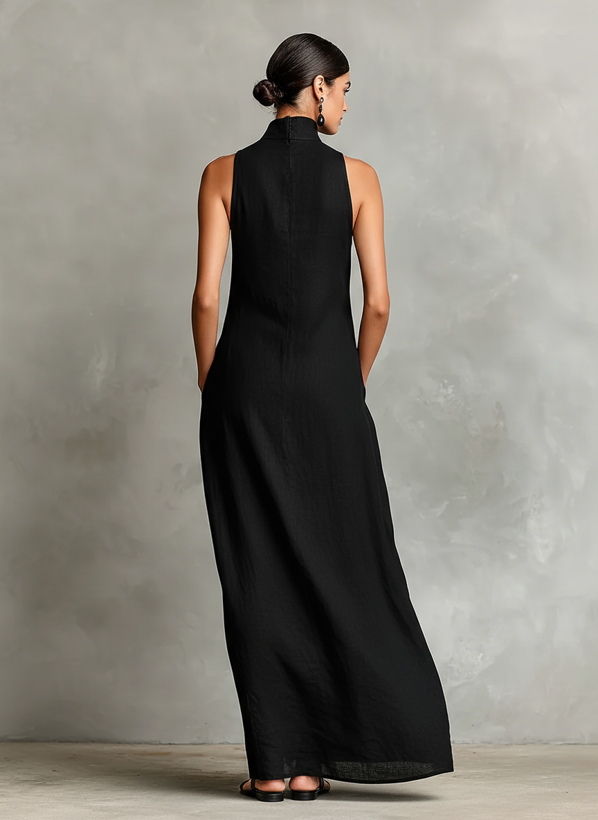 Nerina™ | Elegant Mono Turtleneck Dress