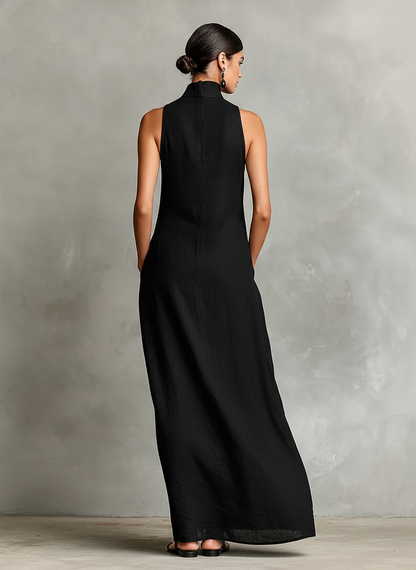 Nerina™ | Elegant Mono Turtleneck Dress