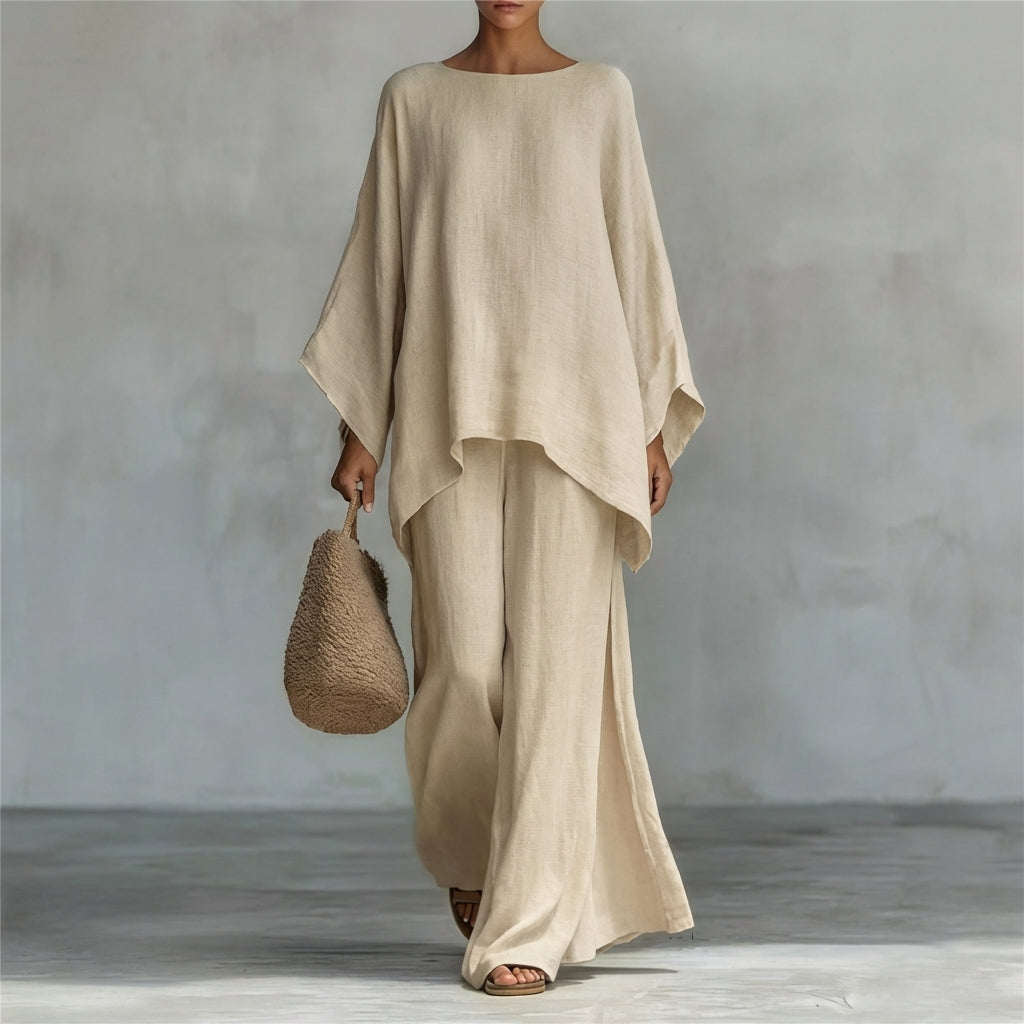 Cristina | Two-Piece Set with Long Sleeves and Loose Trousers