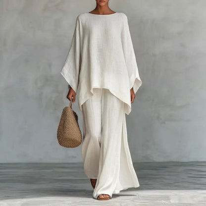 Cristina | Two-Piece Set with Long Sleeves and Loose Trousers