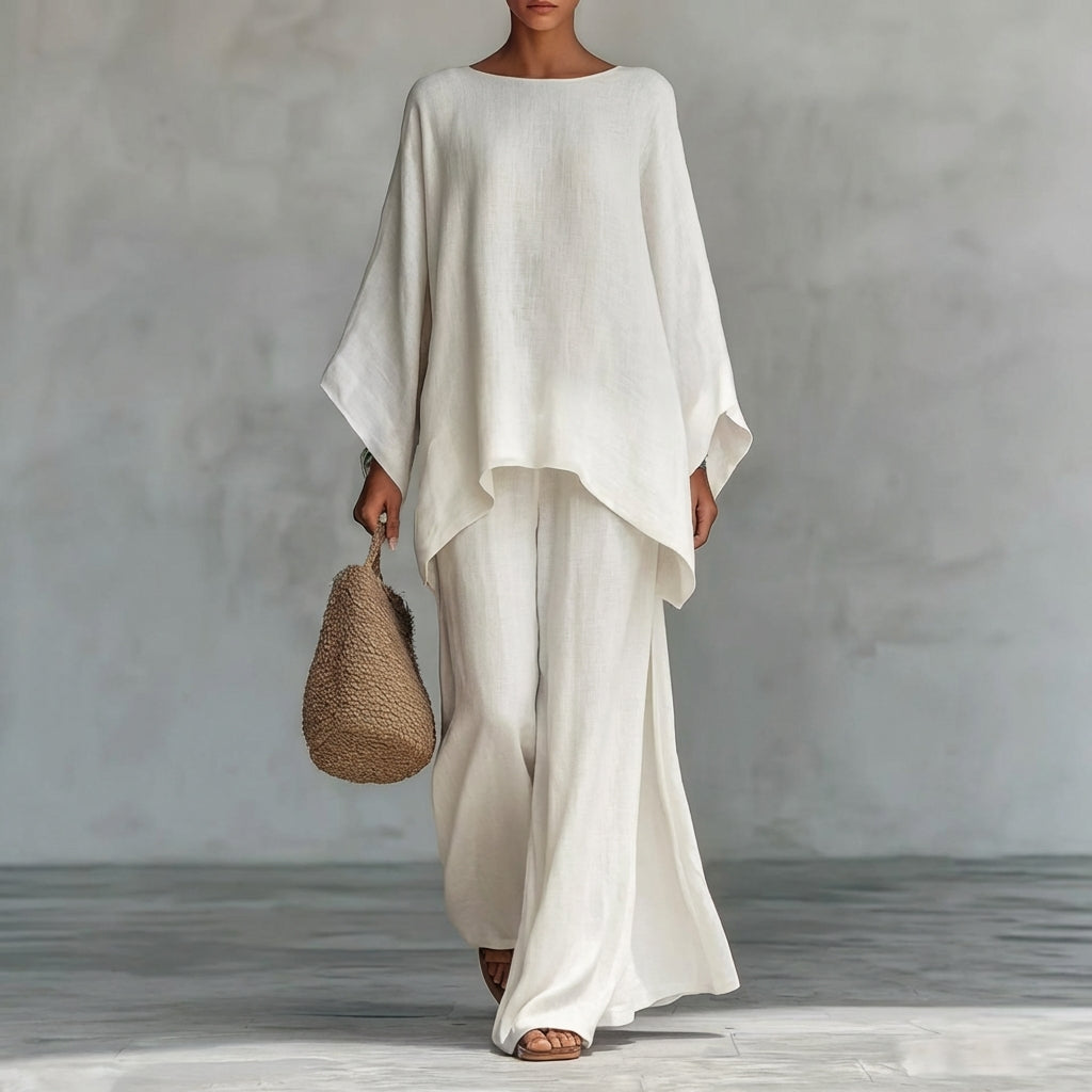 Cristina | Two-Piece Set with Long Sleeves and Loose Trousers
