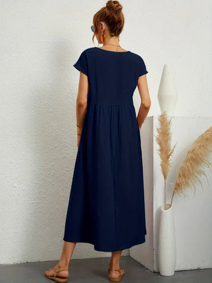 Xenia - Classic Pleated Midi Dress