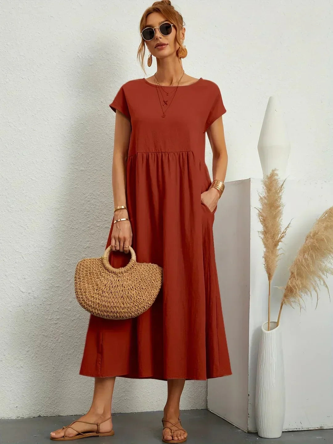 Gabrielle™ | Timeless Elegance Midi Dress