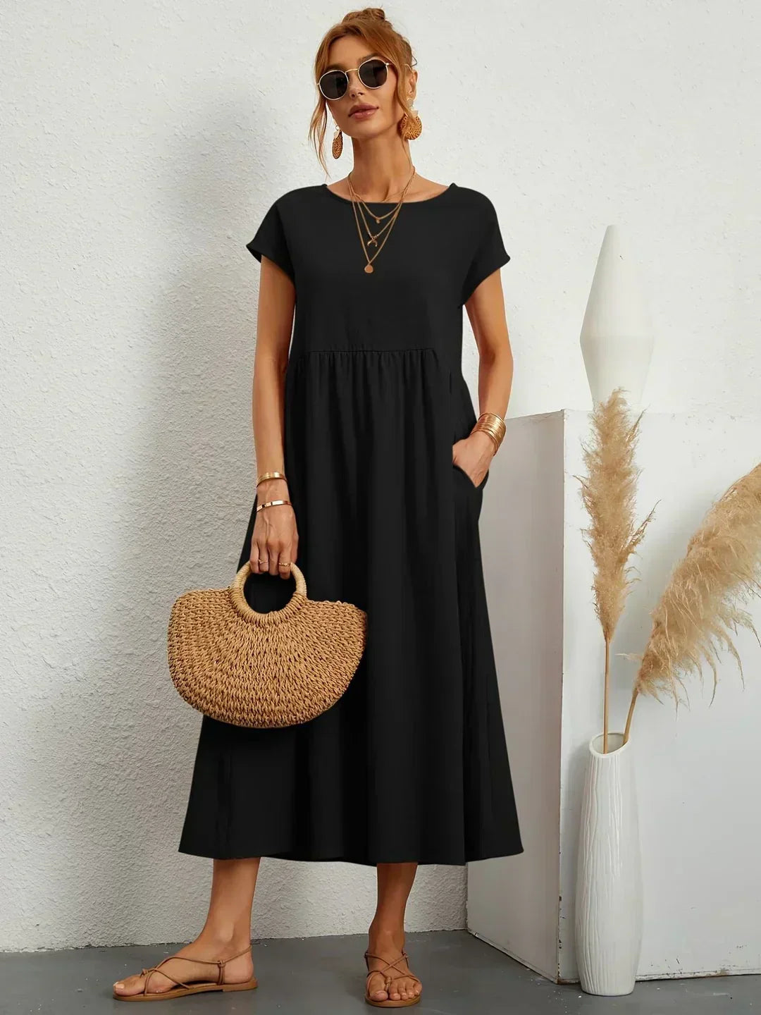 Gabrielle™ | Timeless Elegance Midi Dress