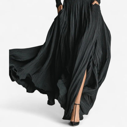 RACHEL - High-Waist Side-Slit Maxi Dress