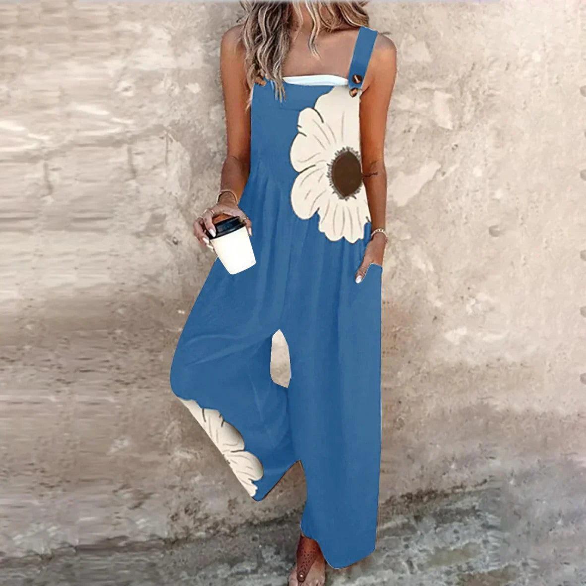 Teresa - Work Jumpsuit with Print