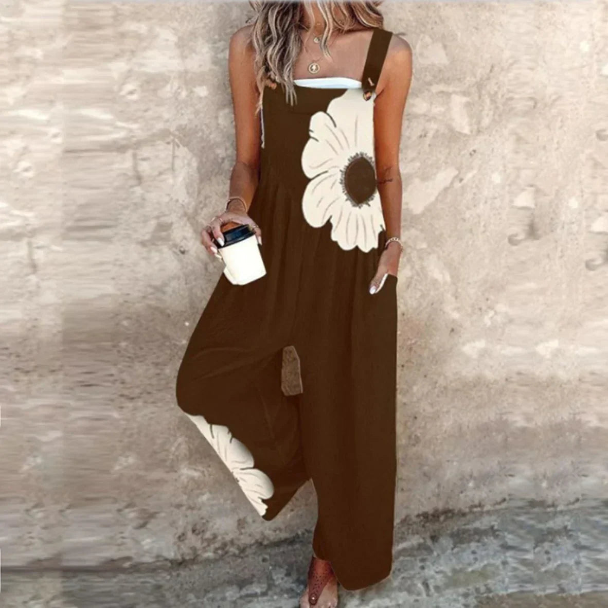 Teresa - Work Jumpsuit with Print