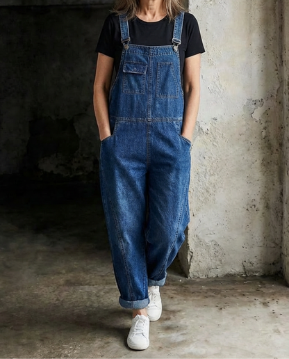 Jade | Baggy Bib Denim Overalls