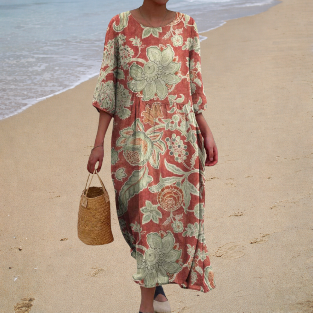 Fluid, chic, and comfortable long dress