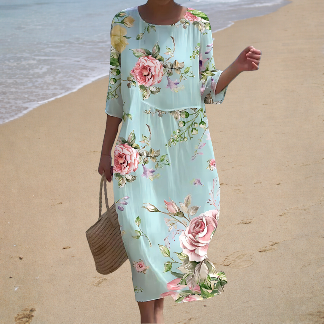 Fluid, chic, and comfortable long dress